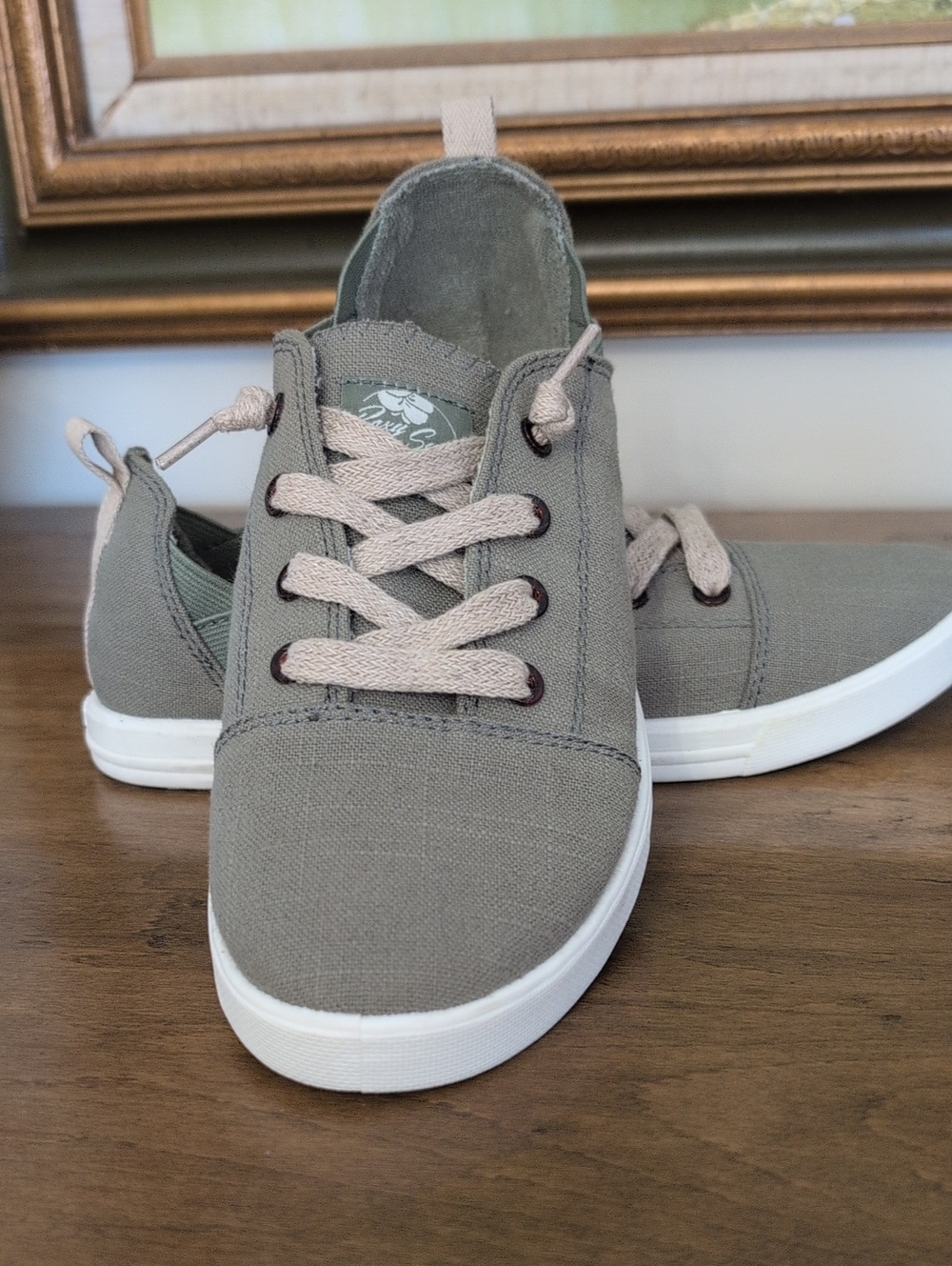 Green Olive Canvas Sneakers
